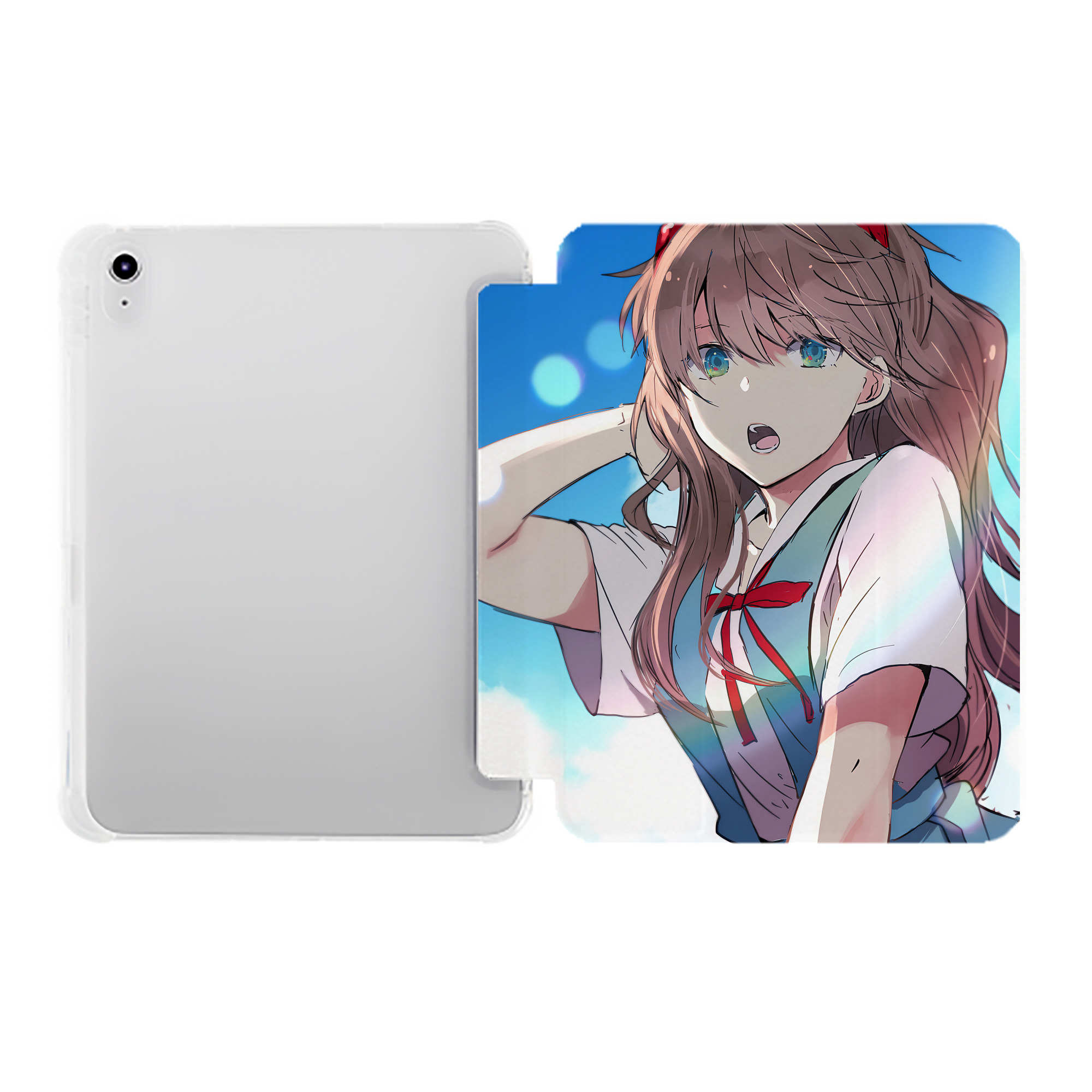 （画像用） EVA 新世紀エヴァンゲリオン IPad ケース ペン収納付き 三つ折りスタンド PUレザー×シリコン 対応機種9.5/10.5/10.9インチ